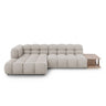 Sky Modulares 4-Sitzer Ecksofa, Linke Seite, aus Samt in Leichtes Beige (Casino Pearl), 297x162 cm von Cosmopolitan Design – Bild 1