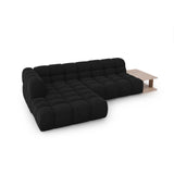 Sky Modulares 4-Sitzer Ecksofa, Linke Seite, aus Samt in Schwarz (Casino Black), 297x162 cm von Cosmopolitan Design – Bild 4