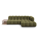 Sky Modulares 4-Sitzer Ecksofa, Rechte Seite, aus Samt in Hellgrün (Casino Forest), 297x162 cm von Cosmopolitan Design – Bild 1