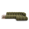 Sky Modulares 4-Sitzer Ecksofa, Rechte Seite, aus Samt in Hellgrün (Casino Forest), 297x162 cm von Cosmopolitan Design – Bild 1