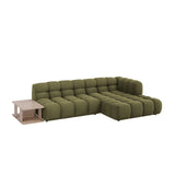 Sky Modulares 4-Sitzer Ecksofa, Rechte Seite, aus Samt in Hellgrün (Casino Forest), 297x162 cm von Cosmopolitan Design – Bild 3