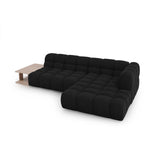 Sky Modulares 4-Sitzer Ecksofa, Rechte Seite, aus Samt in Schwarz (Casino Black), 297x162 cm von Cosmopolitan Design – Bild 4