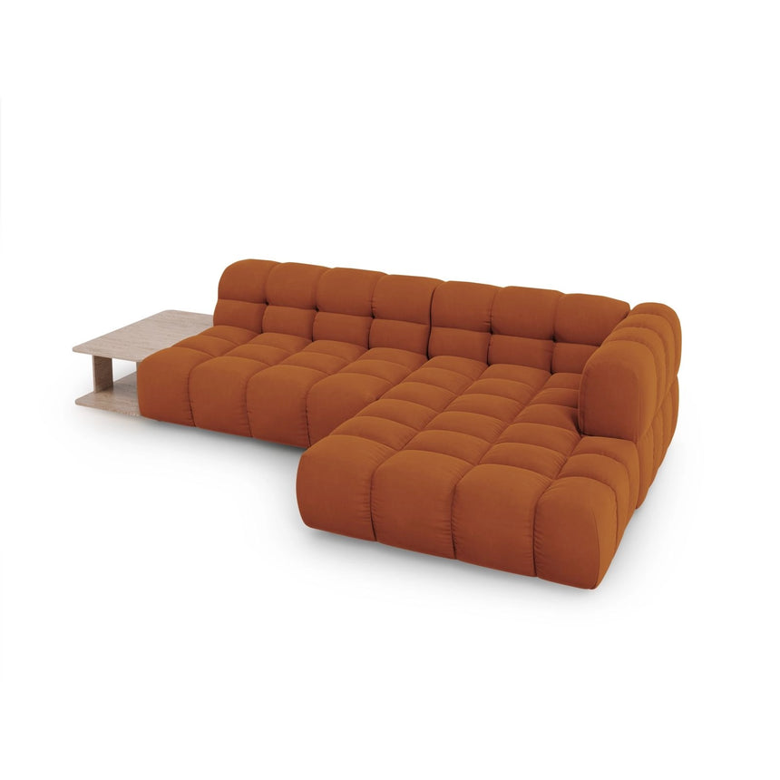 Sky Modulares 4-Sitzer Ecksofa, Rechte Seite, aus Samt in Terrakotta (Casino Terracota), 297x162 cm von Cosmopolitan Design – Bild 4