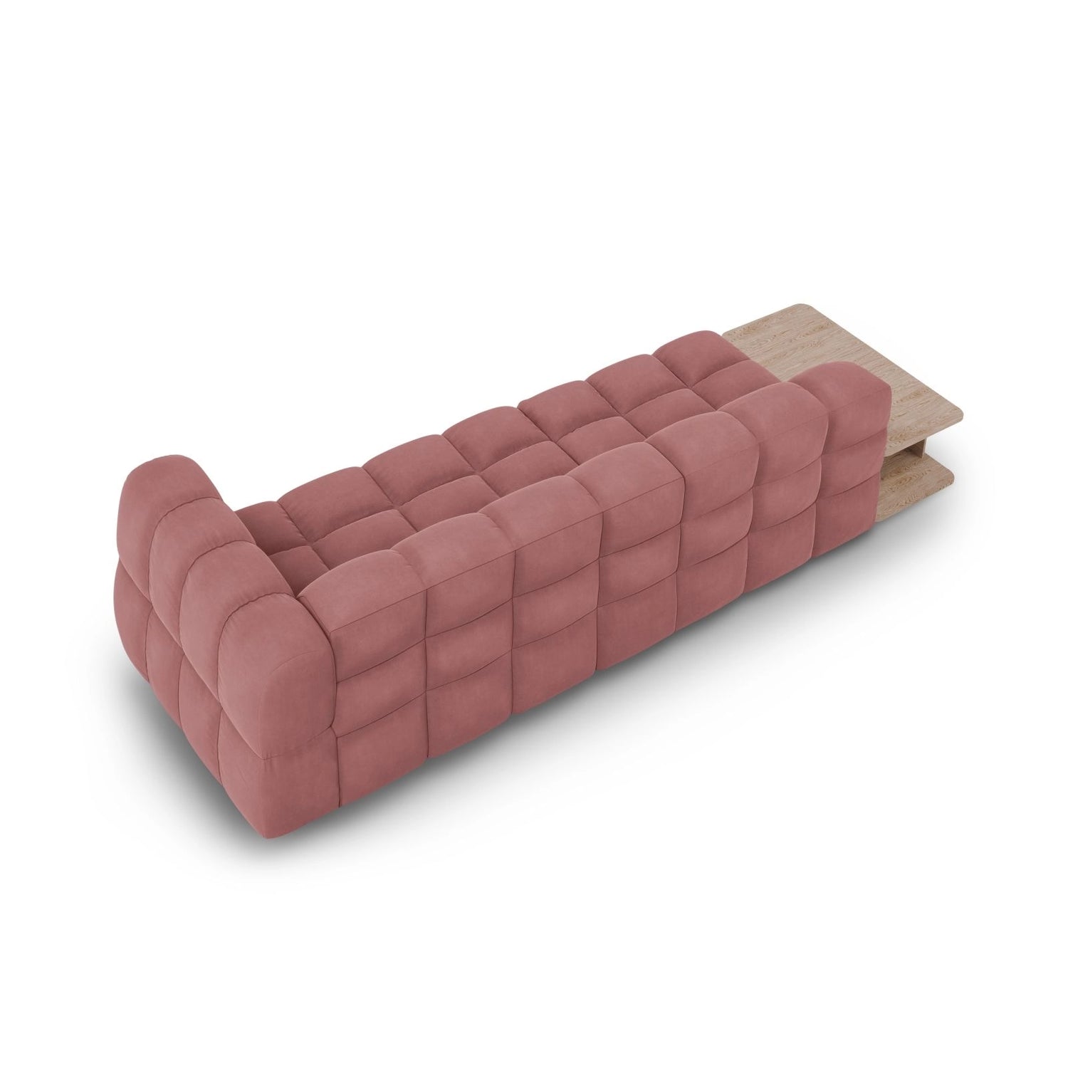 Sky Modulares 4-Sitzer Sofa, Linke Seite, aus Samt in Flamingo (Casino Salmon), 297x102 cm von Cosmopolitan Design – Bild 5