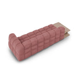 Sky Modulares 4-Sitzer Sofa, Linke Seite, aus Samt in Flamingo (Casino Salmon), 297x102 cm von Cosmopolitan Design – Bild 5