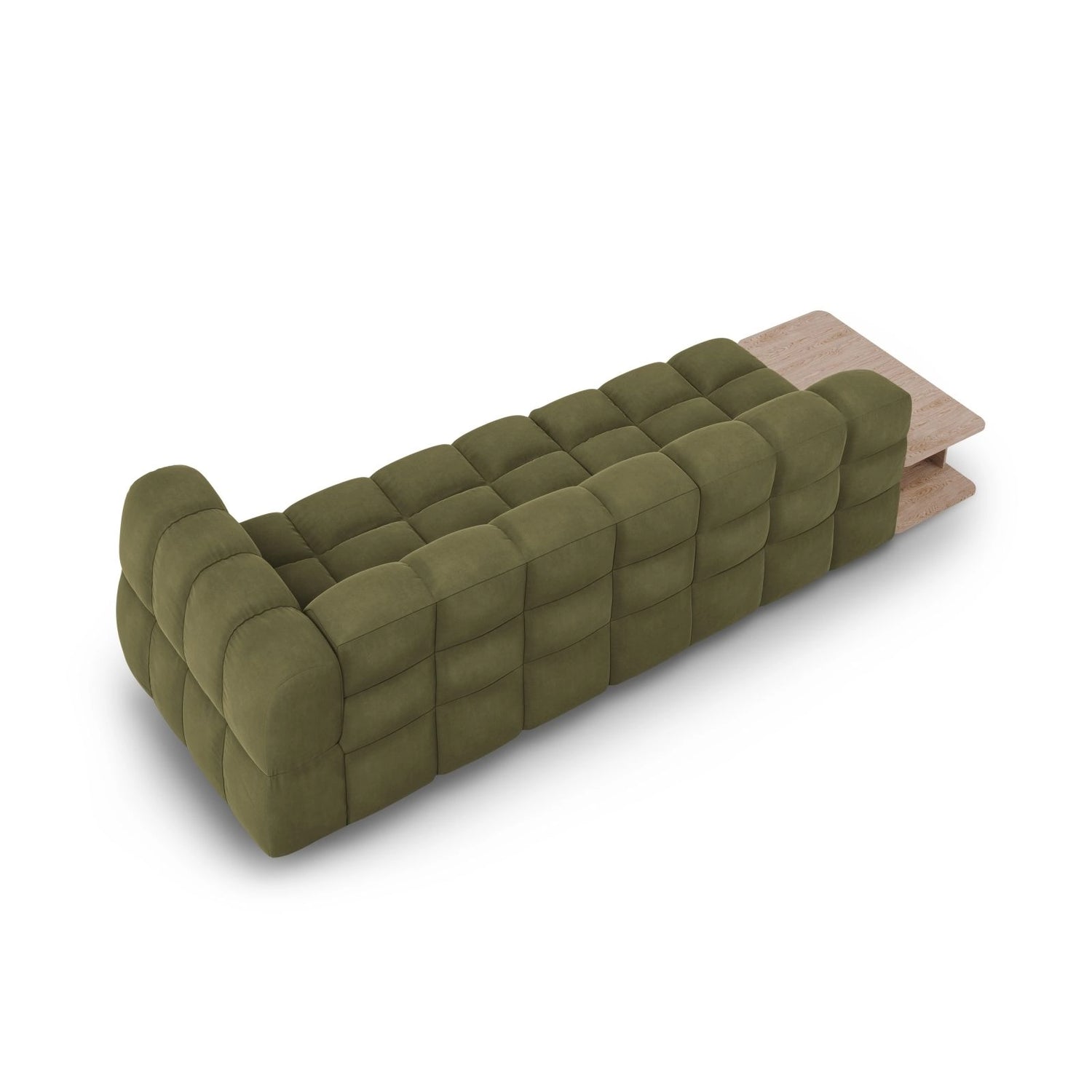 Sky Modulares 4-Sitzer Sofa, Linke Seite, aus Samt in Hellgrün (Casino Forest), 297x102 cm von Cosmopolitan Design – Bild 5
