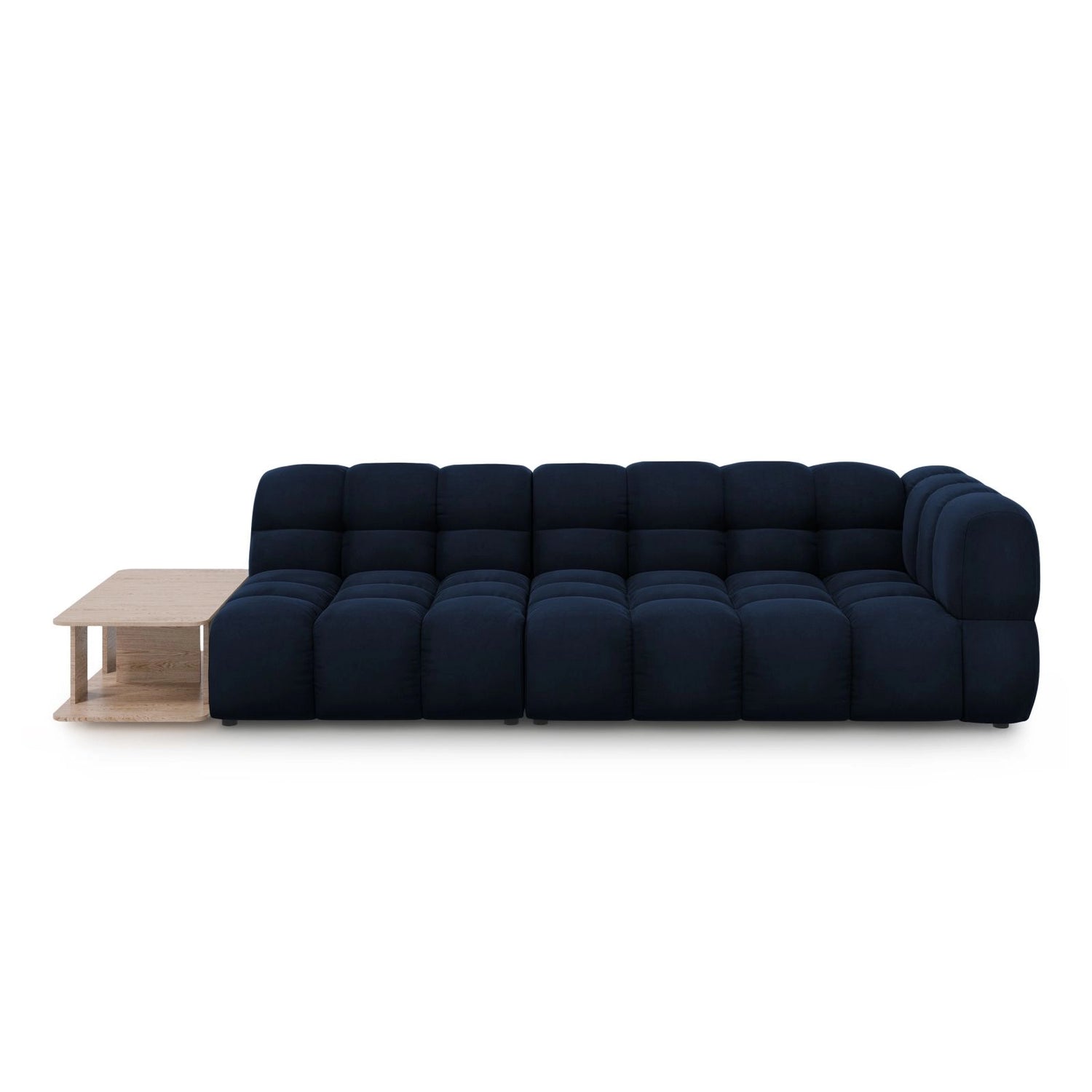 Sky Modulares 4-Sitzer Sofa, Linke Seite, aus Samt in Königsblau (Casino Deep Blue), 297x102 cm von Cosmopolitan Design – Bild 1