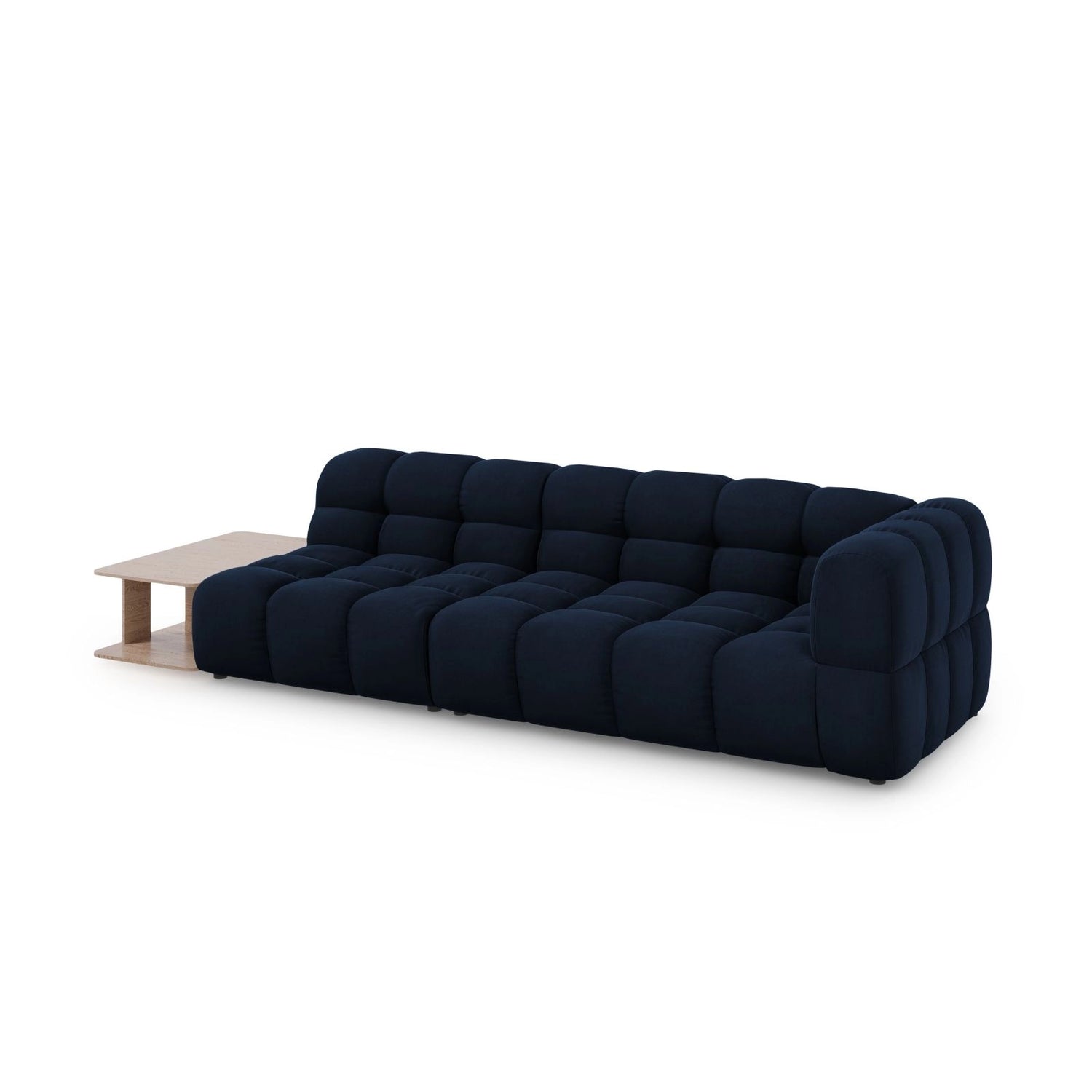 Sky Modulares 4-Sitzer Sofa, Linke Seite, aus Samt in Königsblau (Casino Deep Blue), 297x102 cm von Cosmopolitan Design – Bild 3
