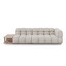 Sky Modulares 4-Sitzer Sofa, Linke Seite, aus Samt in Leichtes Beige (Casino Pearl), 297x102 cm von Cosmopolitan Design – Bild 1