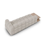 Sky Modulares 4-Sitzer Sofa, Linke Seite, aus Samt in Leichtes Beige (Casino Pearl), 297x102 cm von Cosmopolitan Design – Bild 5