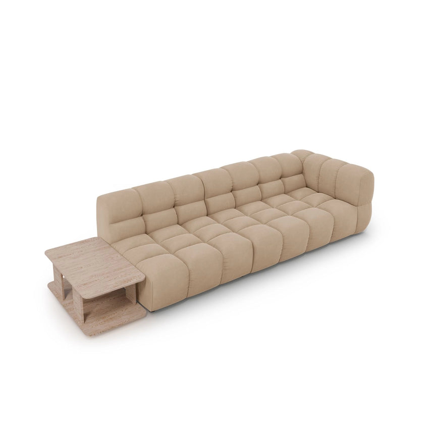 Sky Modulares 4-Sitzer Sofa, Linke Seite, aus Samt in Sand (Casino Lion), 297x102 cm von Cosmopolitan Design – Bild 4