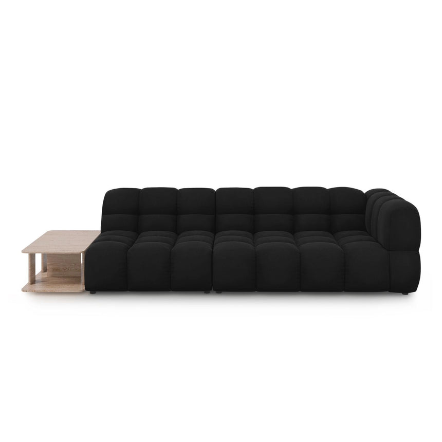 Sky Modulares 4-Sitzer Sofa, Linke Seite, aus Samt in Schwarz (Casino Black), 297x102 cm von Cosmopolitan Design – Bild 1