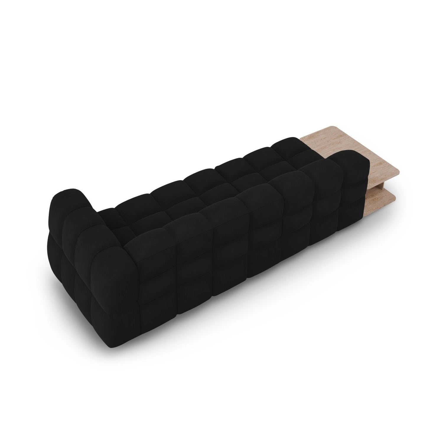 Sky Modulares 4-Sitzer Sofa, Linke Seite, aus Samt in Schwarz (Casino Black), 297x102 cm von Cosmopolitan Design – Bild 5