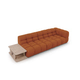 Sky Modulares 4-Sitzer Sofa, Linke Seite, aus Samt in Terrakotta (Casino Terracota), 297x102 cm von Cosmopolitan Design – Bild 4