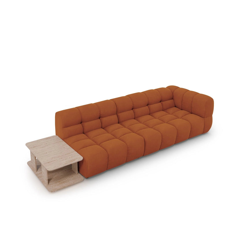 Sky Modulares 4-Sitzer Sofa, Linke Seite, aus Samt in Terrakotta (Casino Terracota), 297x102 cm von Cosmopolitan Design – Bild 4