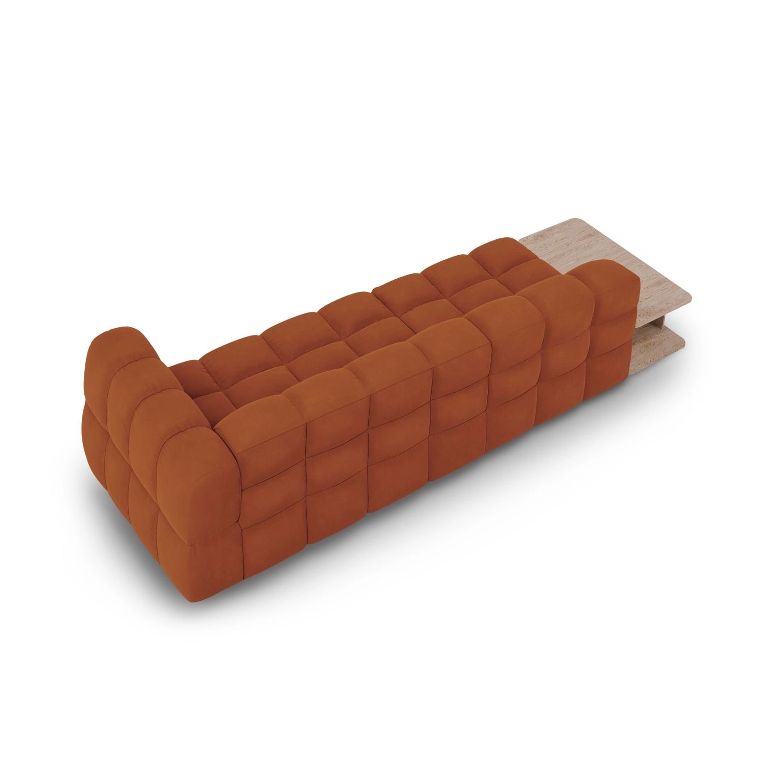 Sky Modulares 4-Sitzer Sofa, Linke Seite, aus Samt in Terrakotta (Casino Terracota), 297x102 cm von Cosmopolitan Design – Bild 5
