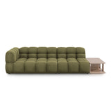 Sky Modulares 4-Sitzer Sofa, Rechte Seite, aus Samt in Hellgrün (Casino Forest), 297x102 cm von Cosmopolitan Design – Bild 1