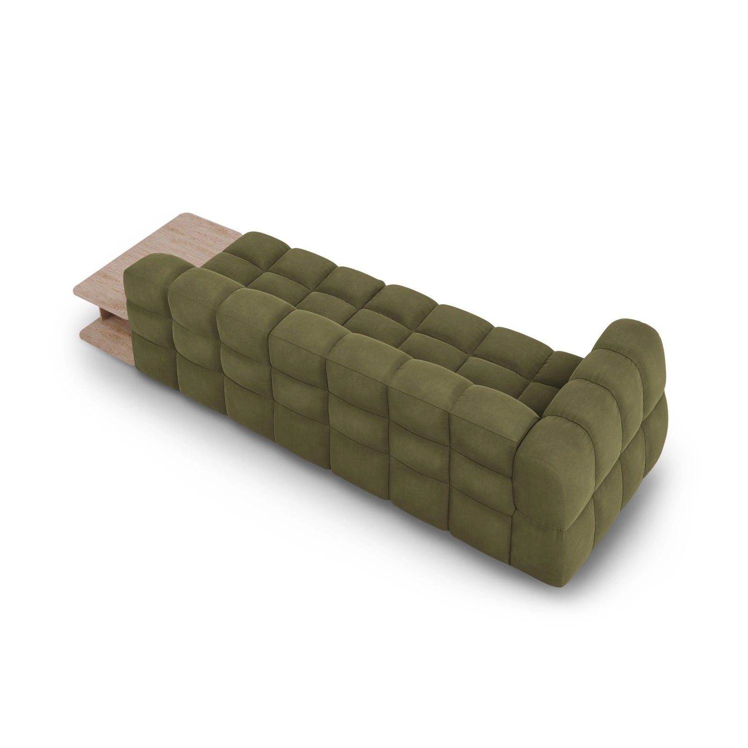 Sky Modulares 4-Sitzer Sofa, Rechte Seite, aus Samt in Hellgrün (Casino Forest), 297x102 cm von Cosmopolitan Design – Bild 5