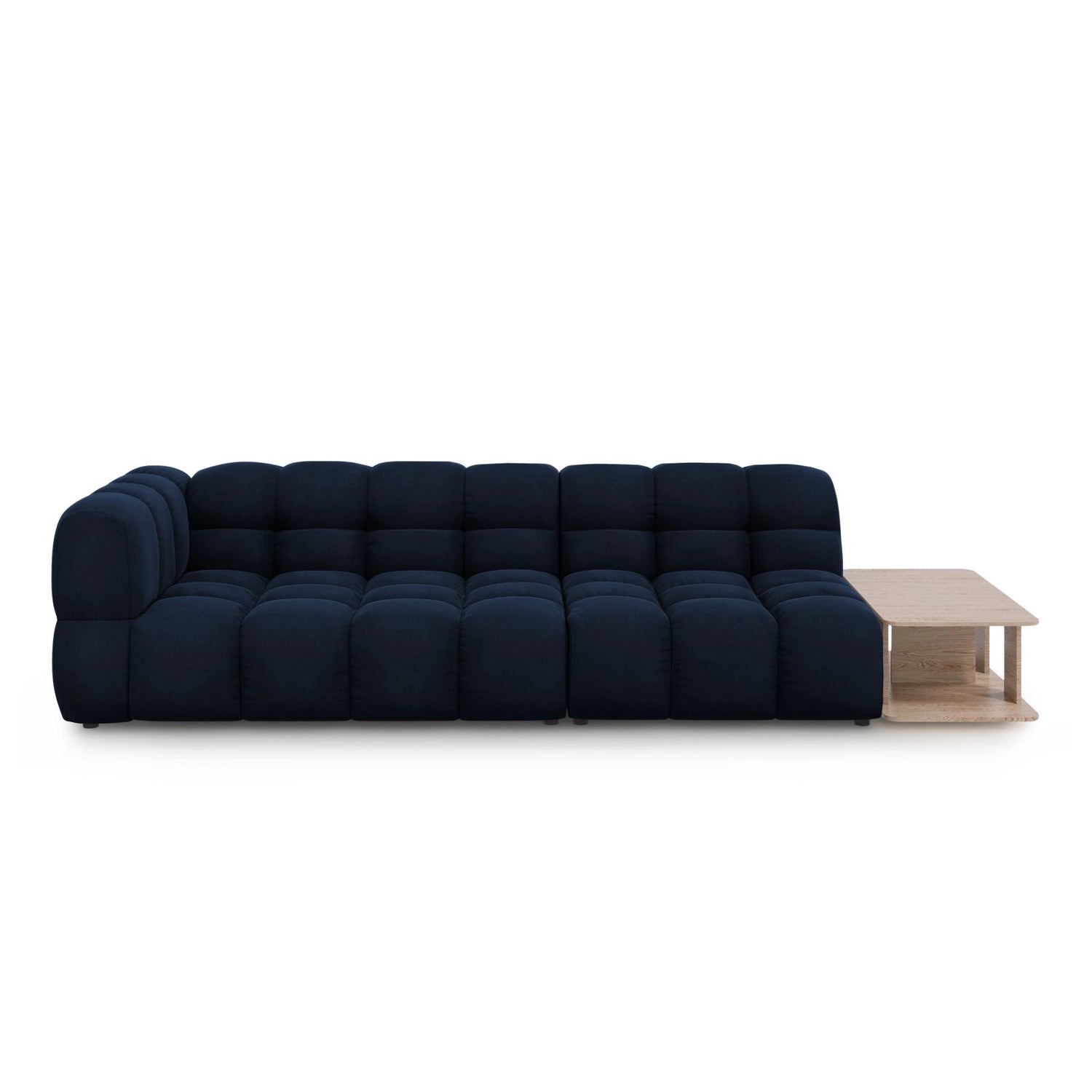 Sky Modulares 4-Sitzer Sofa, Rechte Seite, aus Samt in Königsblau (Casino Deep Blue), 297x102 cm von Cosmopolitan Design – Bild 1
