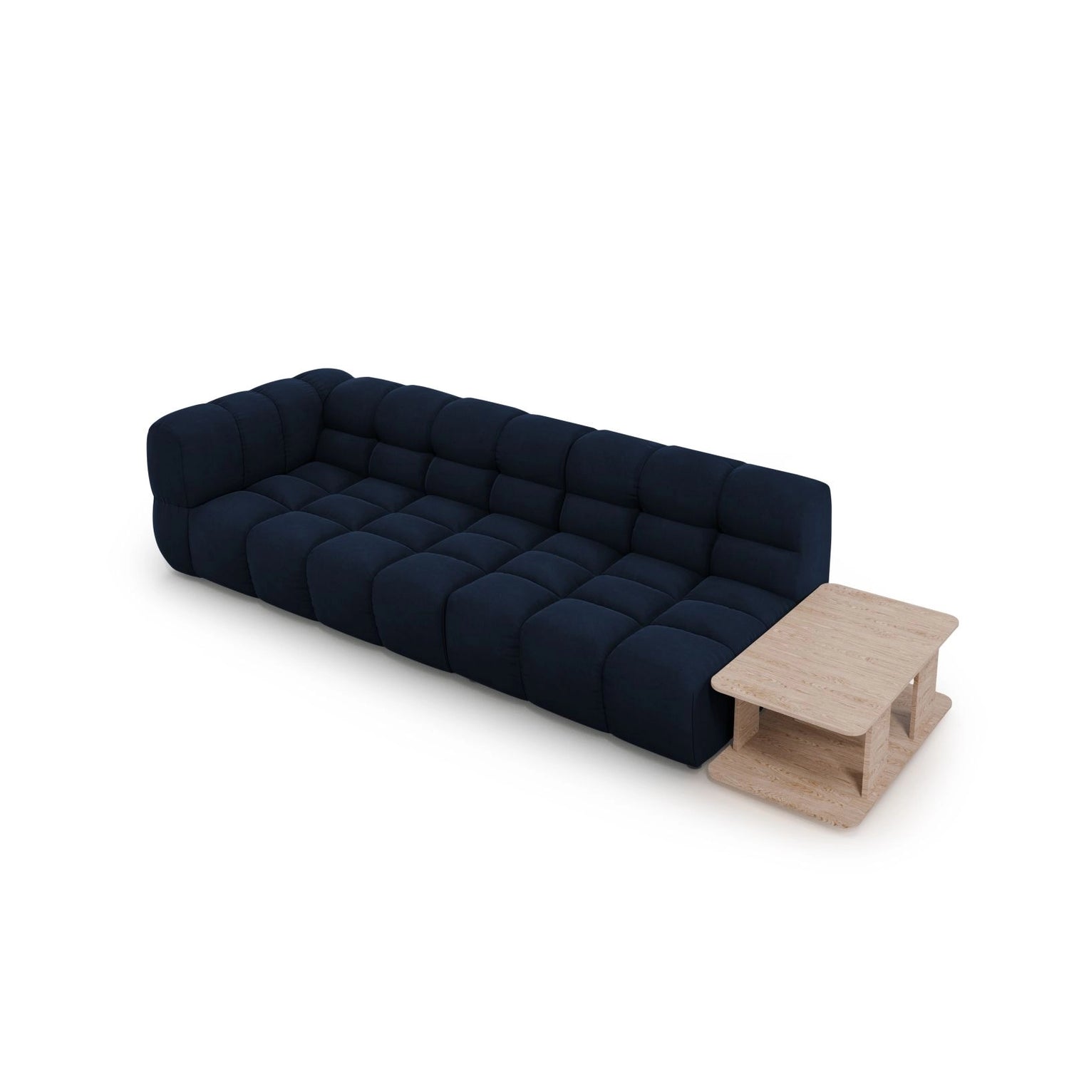 Sky Modulares 4-Sitzer Sofa, Rechte Seite, aus Samt in Königsblau (Casino Deep Blue), 297x102 cm von Cosmopolitan Design – Bild 4