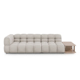 Sky Modulares 4-Sitzer Sofa, Rechte Seite, aus Samt in Leichtes Beige (Casino Pearl), 297x102 cm von Cosmopolitan Design – Bild 1