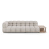 Sky Modulares 4-Sitzer Sofa, Rechte Seite, aus Samt in Leichtes Beige (Casino Pearl), 297x102 cm von Cosmopolitan Design – Bild 1