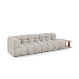 Sky Modulares 4-Sitzer Sofa, Rechte Seite, aus Samt in Leichtes Beige (Casino Pearl), 297x102 cm von Cosmopolitan Design – Bild 3