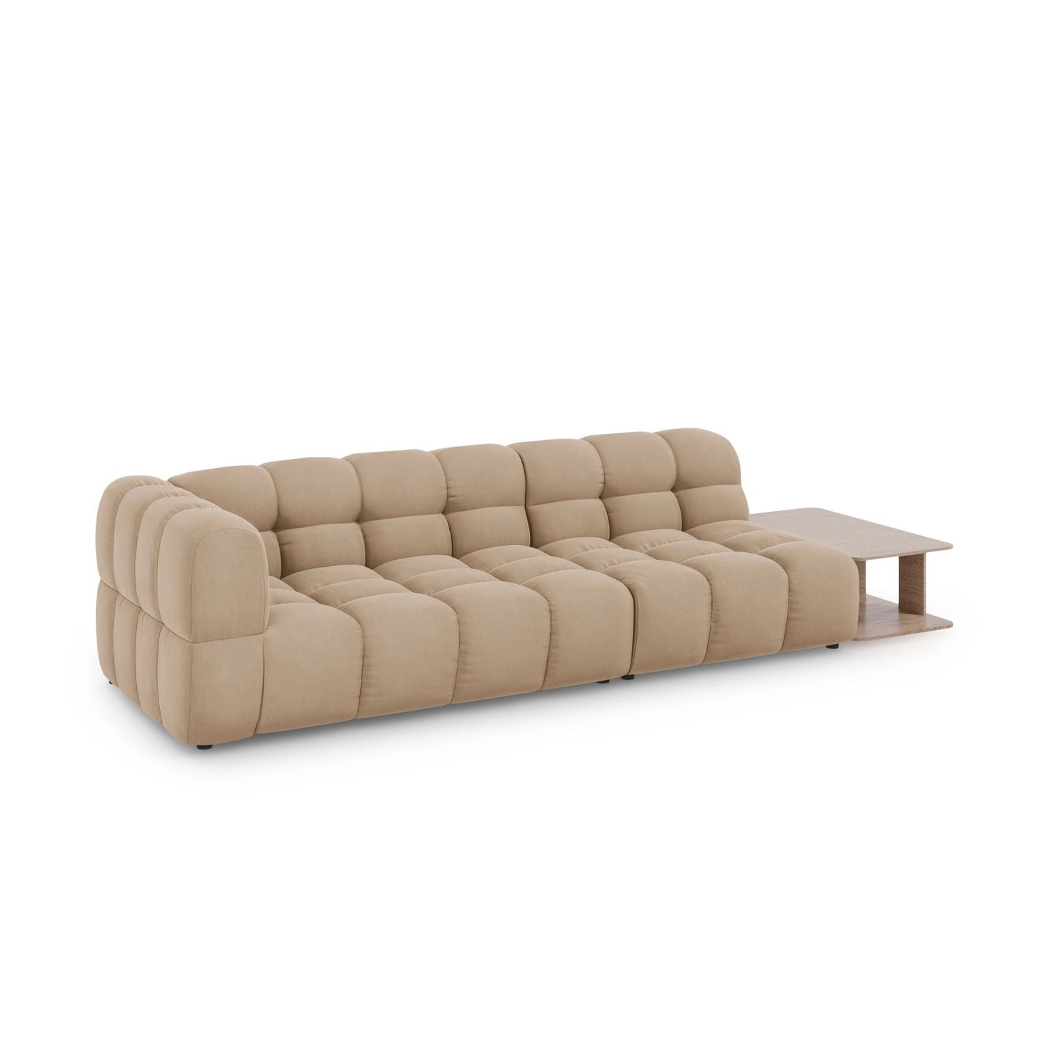 Sky Modulares 4-Sitzer Sofa, Rechte Seite, aus Samt in Sand (Casino Lion), 297x102 cm von Cosmopolitan Design – Bild 3
