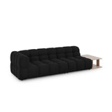 Sky Modulares 4-Sitzer Sofa, Rechte Seite, aus Samt in Schwarz (Casino Black), 297x102 cm von Cosmopolitan Design – Bild 3