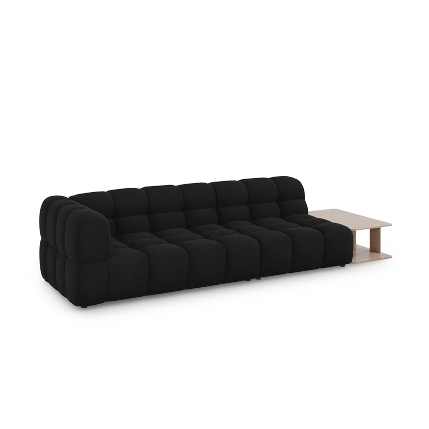 Sky Modulares 4-Sitzer Sofa, Rechte Seite, aus Samt in Schwarz (Casino Black), 297x102 cm von Cosmopolitan Design – Bild 3