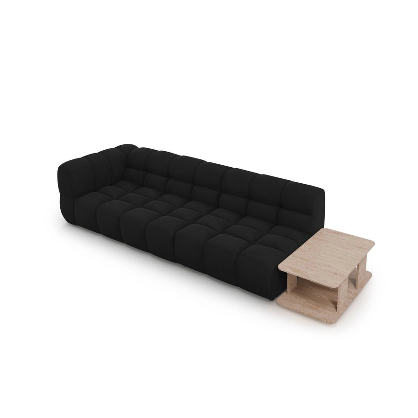 Sky Modulares 4-Sitzer Sofa, Rechte Seite, aus Samt in Schwarz (Casino Black), 297x102 cm von Cosmopolitan Design – Bild 4