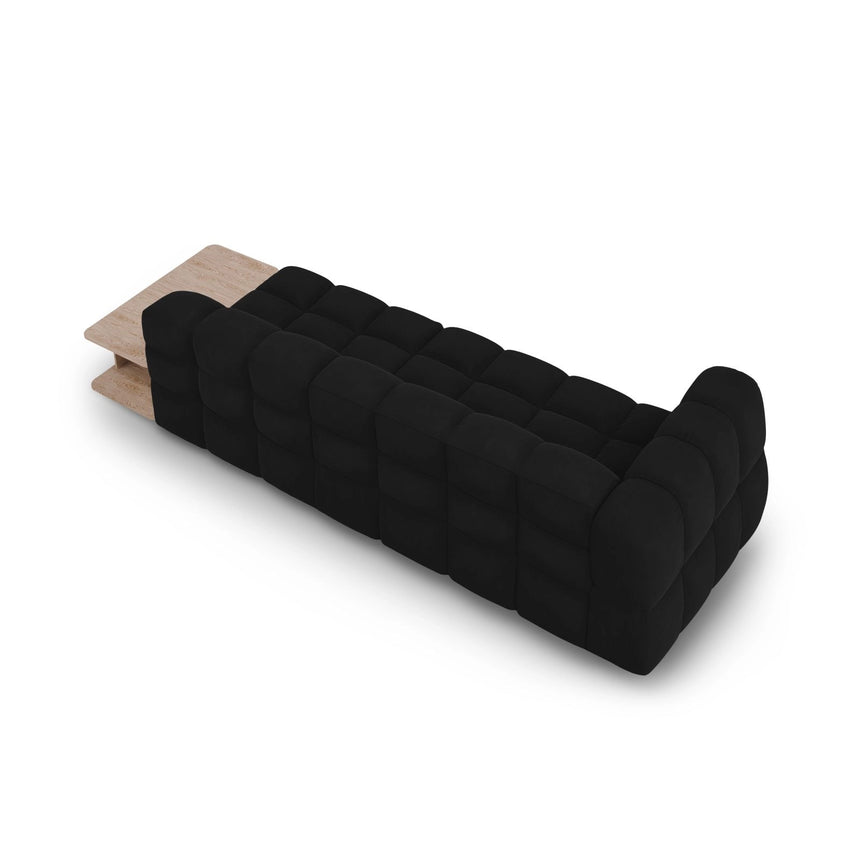 Sky Modulares 4-Sitzer Sofa, Rechte Seite, aus Samt in Schwarz (Casino Black), 297x102 cm von Cosmopolitan Design – Bild 5