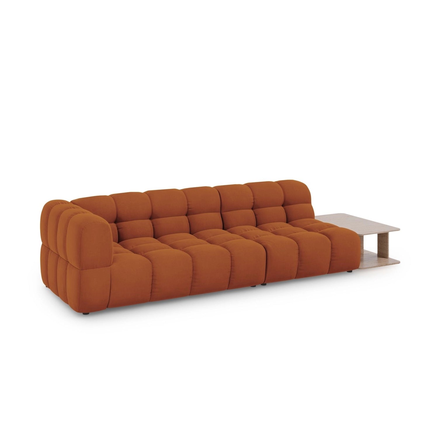 Sky Modulares 4-Sitzer Sofa, Rechte Seite, aus Samt in Terrakotta (Casino Terracota), 297x102 cm von Cosmopolitan Design – Bild 3