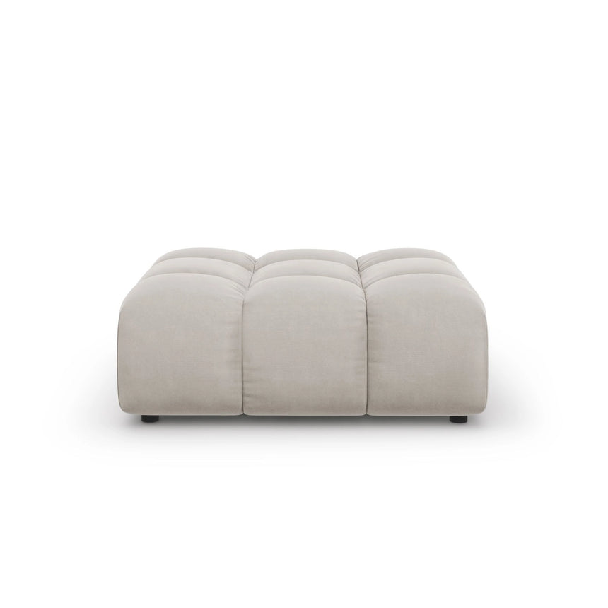 Sky Pouf aus Samt in Hellbeige (Casino Pearl), 102x80x43 cm von Cosmopolitan Design – Bild 1