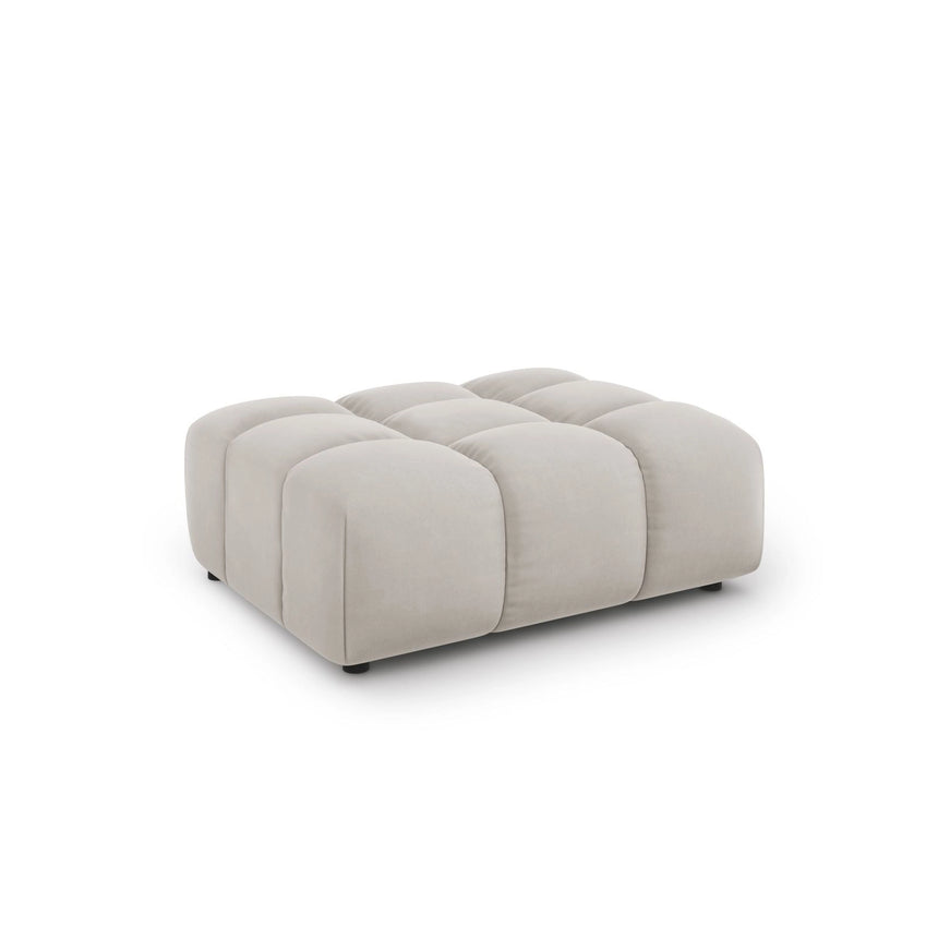 Sky Pouf aus Samt in Hellbeige (Casino Pearl), 102x80x43 cm von Cosmopolitan Design – Bild 3