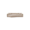 Strino 3-Sitzer Ecksofa, Linke Seite, aus Samt in Beige (Salvador 1), 308x136x78 cm von Cosmopolitan Design – Bild 1