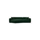 Strino 3-Sitzer Ecksofa, Linke Seite, aus Samt in Flaschengrün (Salvador 7), 308x136x78 cm von Cosmopolitan Design – Bild 1
