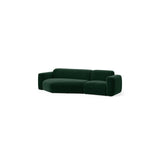 Strino 3-Sitzer Ecksofa, Linke Seite, aus Samt in Flaschengrün (Salvador 7), 308x136x78 cm von Cosmopolitan Design – Bild 3