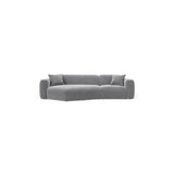 Strino 3-Sitzer Ecksofa, Linke Seite, aus Samt in Grau (Salvador 17), 308x136x78 cm von Cosmopolitan Design – Bild 1