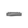Strino 3-Sitzer Ecksofa, Linke Seite, aus Samt in Grau (Salvador 17), 308x136x78 cm von Cosmopolitan Design – Bild 1