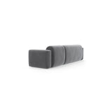 Strino 3-Sitzer Ecksofa, Linke Seite, aus Samt in Grau (Salvador 17), 308x136x78 cm von Cosmopolitan Design – Bild 4