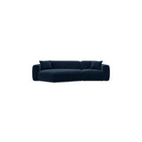 Strino 3-Sitzer Ecksofa, Linke Seite, aus Samt in Königsblau (Salvador 5), 308x136x78 cm von Cosmopolitan Design – Bild 1