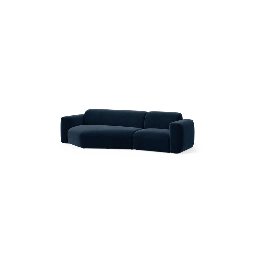 Strino 3-Sitzer Ecksofa, Linke Seite, aus Samt in Königsblau (Salvador 5), 308x136x78 cm von Cosmopolitan Design – Bild 3