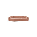 Strino 3-Sitzer Ecksofa, Linke Seite, aus Samt in Rosa (Salvador 11), 308x136x78 cm von Cosmopolitan Design – Bild 1