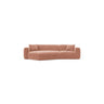 Strino 3-Sitzer Ecksofa, Linke Seite, aus Samt in Rosa (Salvador 11), 308x136x78 cm von Cosmopolitan Design – Bild 1