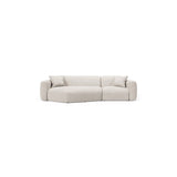 Strino 3-Sitzer Ecksofa, Linke Seite, aus Samt oder Strukturstoff, 308x136x78 cm von Cosmopolitan Design – Bild 1