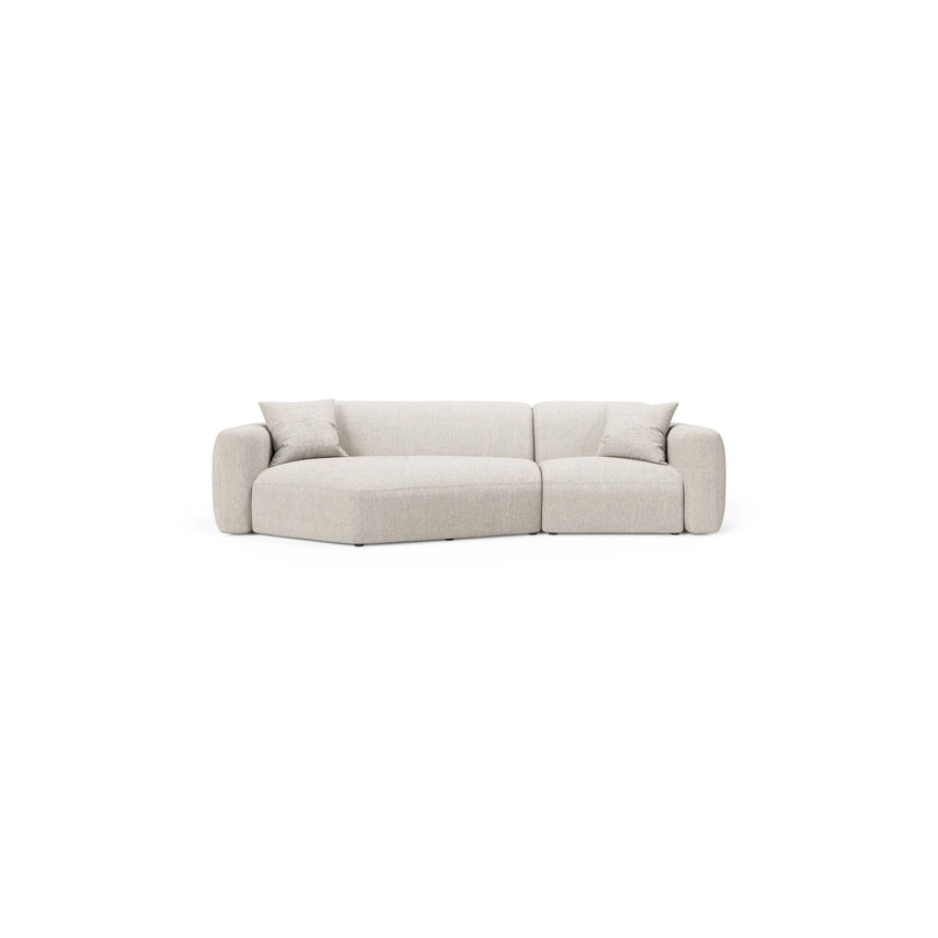 Strino 3-Sitzer Ecksofa, Linke Seite, aus Samt oder Strukturstoff, 308x136x78 cm von Cosmopolitan Design – Bild 1