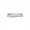 Strino 3-Sitzer Ecksofa, Linke Seite, aus Samt oder Strukturstoff, 308x136x78 cm von Cosmopolitan Design – Bild 1
