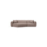 Strino 3-Sitzer Ecksofa, Linke Seite, aus Strukturierter Stoff in Cappuccino (Sorella 21), 308x136x78 cm von Cosmopolitan Design – Bild 1