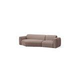 Strino 3-Sitzer Ecksofa, Linke Seite, aus Strukturierter Stoff in Cappuccino (Sorella 21), 308x136x78 cm von Cosmopolitan Design – Bild 3